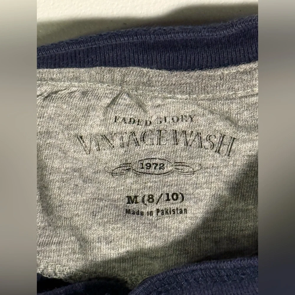 Faded Glory Kids Dark Blue Long Sleeve Henley